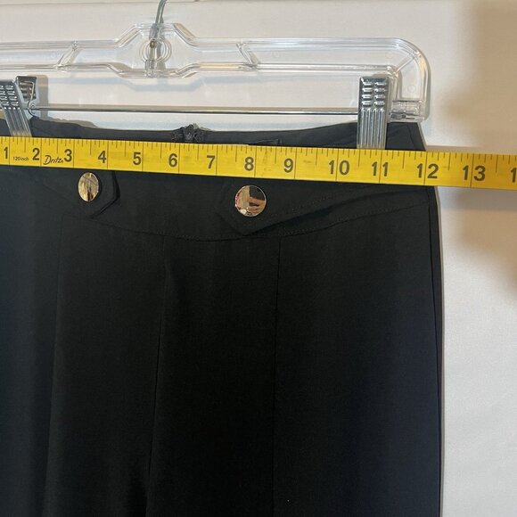 Entry Women’s Dress Pants Small Black Flare Zipper Stretch - Picture 5 of 10